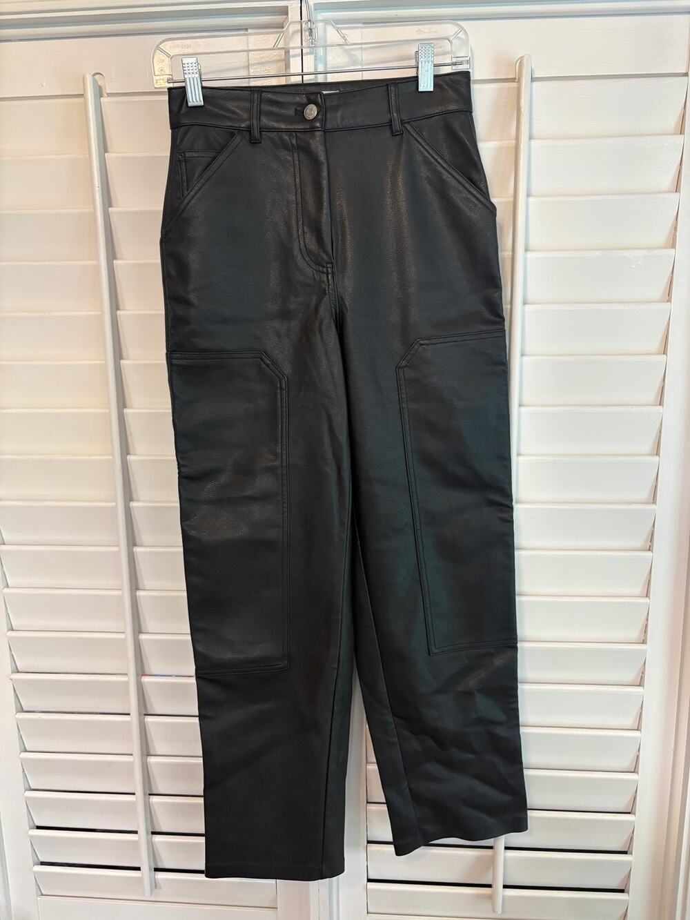 Wilfred Free Black faux Leather Pants Size 2‎
